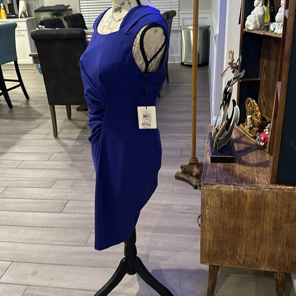 NWT Calvin Klein purple sleeveless dress - Picture 2 of 4